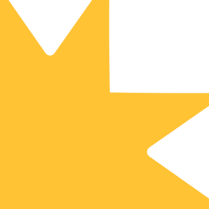 Abstract yellow star emerges on a light gray background with bold, geometric edges and shapes.